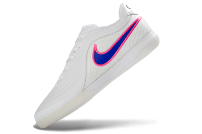 Unisex Nike Tiempo Legend 11 Pro IC Indoor & Futsal Low-Tops Football Shoes - White/Electric Pink/Deep Blue