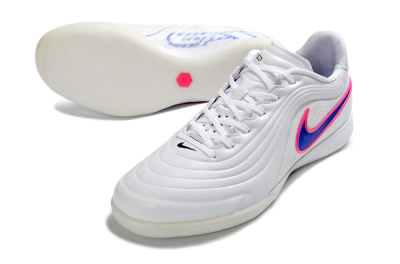 Unisex Nike Tiempo Legend 11 Pro IC Indoor & Futsal Low-Tops Football Shoes - White/Electric Pink/Deep Blue