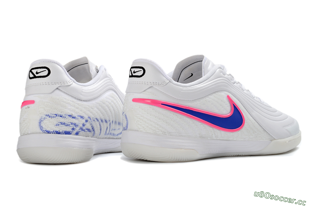 Unisex Nike Tiempo Legend 11 Pro IC Indoor & Futsal Low-Tops Football Shoes - White/Electric Pink/Deep Blue 6