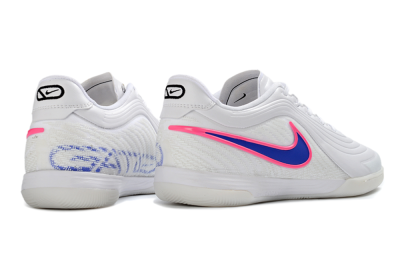 Unisex Nike Tiempo Legend 11 Pro IC Indoor & Futsal Low-Tops Football Shoes - White/Electric Pink/Deep Blue
