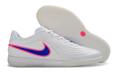 Unisex Nike Tiempo Legend 11 Pro IC Indoor & Futsal Low-Tops Football Shoes - White/Electric Pink/Deep Blue