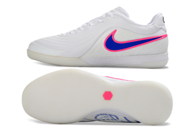 Unisex Nike Tiempo Legend 11 Pro IC Indoor & Futsal Low-Tops Football Shoes - White/Electric Pink/Deep Blue
