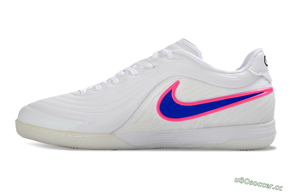 Unisex Nike Tiempo Legend 11 Pro IC Indoor & Futsal Low-Tops Football Shoes - White/Electric Pink/Deep Blue 0