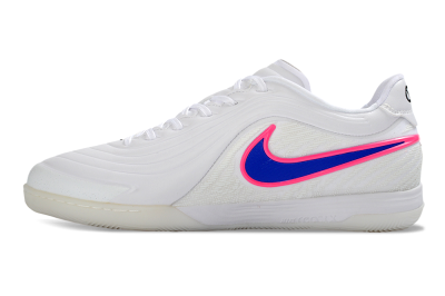Unisex Nike Tiempo Legend 11 Pro IC Indoor & Futsal Low-Tops Football Shoes - White/Electric Pink/Deep Blue
