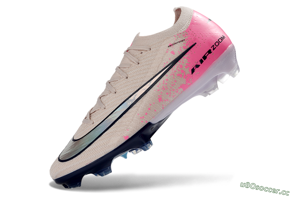 Unisex Nike Air Zoom Mercurial Vapor 16 Elite FG Firm Ground Low-Tops Football Boots - Beige/Vibrant Pink/Deep Navy 5