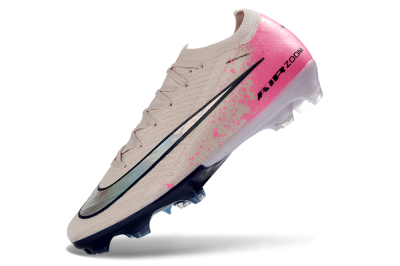 Unisex Nike Air Zoom Mercurial Vapor 16 Elite FG Firm Ground Low-Tops Football Boots - Beige/Vibrant Pink/Deep Navy