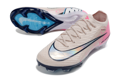 Unisex Nike Air Zoom Mercurial Vapor 16 Elite FG Firm Ground Low-Tops Football Boots - Beige/Vibrant Pink/Deep Navy