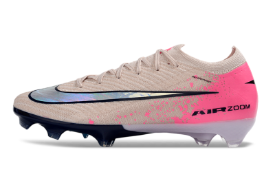 Unisex Nike Air Zoom Mercurial Vapor 16 Elite FG Firm Ground Low-Tops Football Boots - Beige/Vibrant Pink/Deep Navy