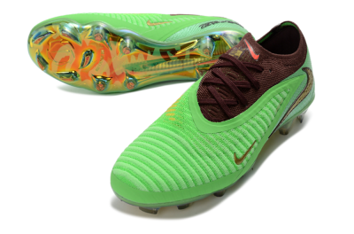Unisex Nike Phantom 6 Elite Low FG Firm Ground Low-Tops Football Boots - Green/Lime Burst/Deep Forest