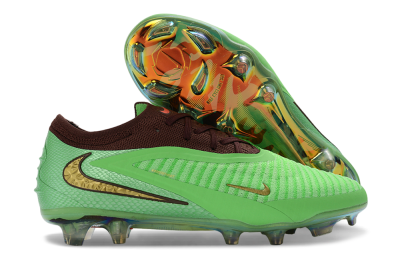 Unisex Nike Phantom 6 Elite Low FG Firm Ground Low-Tops Football Boots - Green/Lime Burst/Deep Forest