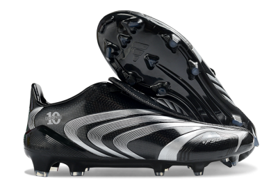 Men's Adidas F50 Elite Tunit FG Firm Ground Low-Tops Football Boots - Black/Silver/Charcoal