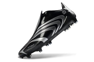 Men's Adidas F50 Elite Tunit FG Firm Ground Low-Tops Football Boots - Black/Silver/Charcoal