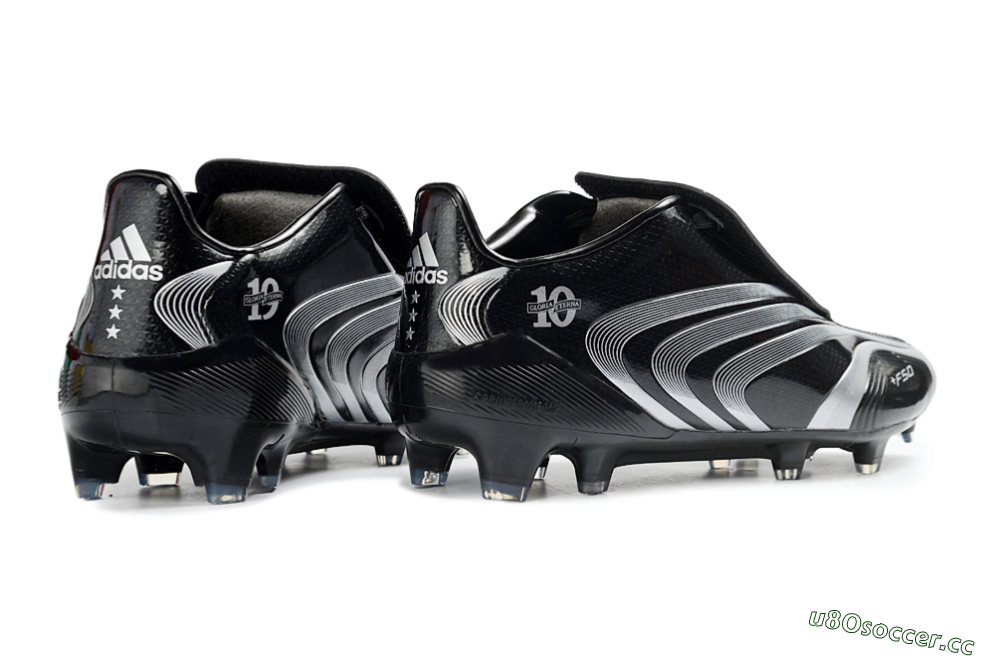 Men's Adidas F50 Elite Tunit FG Firm Ground Low-Tops Football Boots - Black/Silver/Charcoal 6