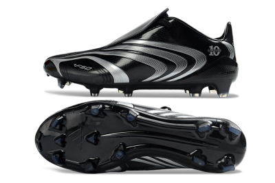 Men's Adidas F50 Elite Tunit FG Firm Ground Low-Tops Football Boots - Black/Silver/Charcoal