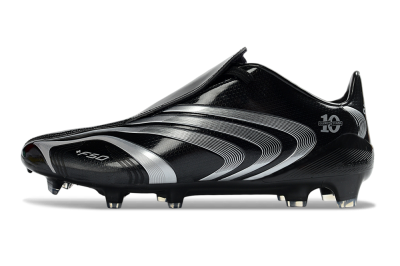Men's Adidas F50 Elite Tunit FG Firm Ground Low-Tops Football Boots - Black/Silver/Charcoal