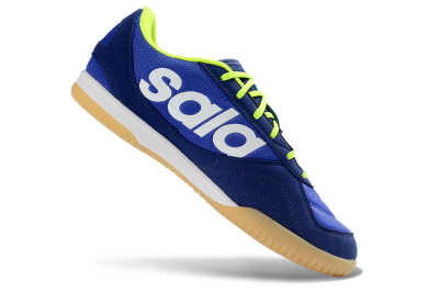 Men's Adidas Top Sala Competition 2 IC Indoor & Futsal Low-Tops Football Shoes - Blue/Vibrant Blue/Neon Yellow