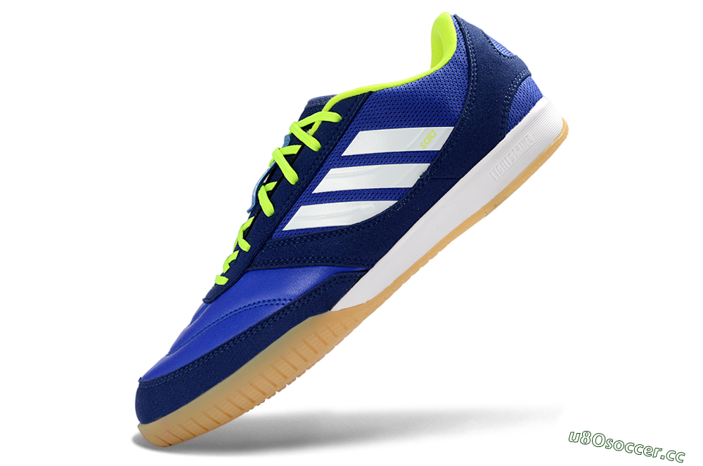 Men's Adidas Top Sala Competition 2 IC Indoor & Futsal Low-Tops Football Shoes - Blue/Vibrant Blue/Neon Yellow 5