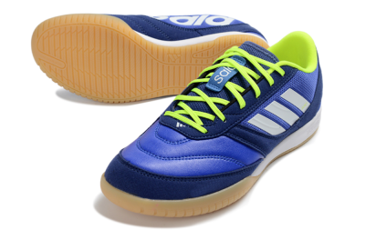 Men's Adidas Top Sala Competition 2 IC Indoor & Futsal Low-Tops Football Shoes - Blue/Vibrant Blue/Neon Yellow