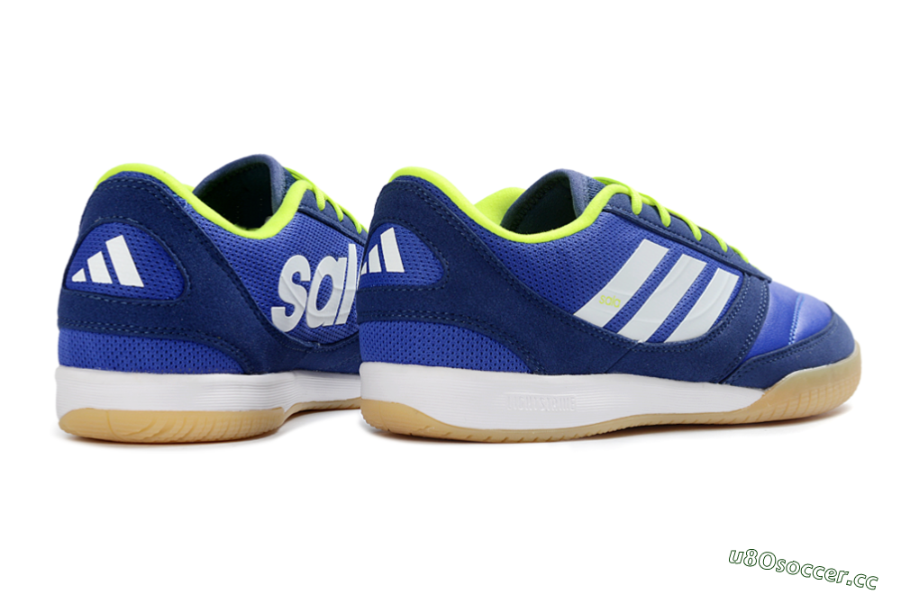 Men's Adidas Top Sala Competition 2 IC Indoor & Futsal Low-Tops Football Shoes - Blue/Vibrant Blue/Neon Yellow 6