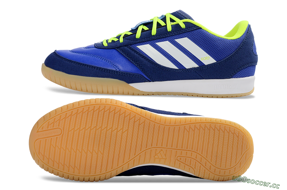Men's Adidas Top Sala Competition 2 IC Indoor & Futsal Low-Tops Football Shoes - Blue/Vibrant Blue/Neon Yellow 1