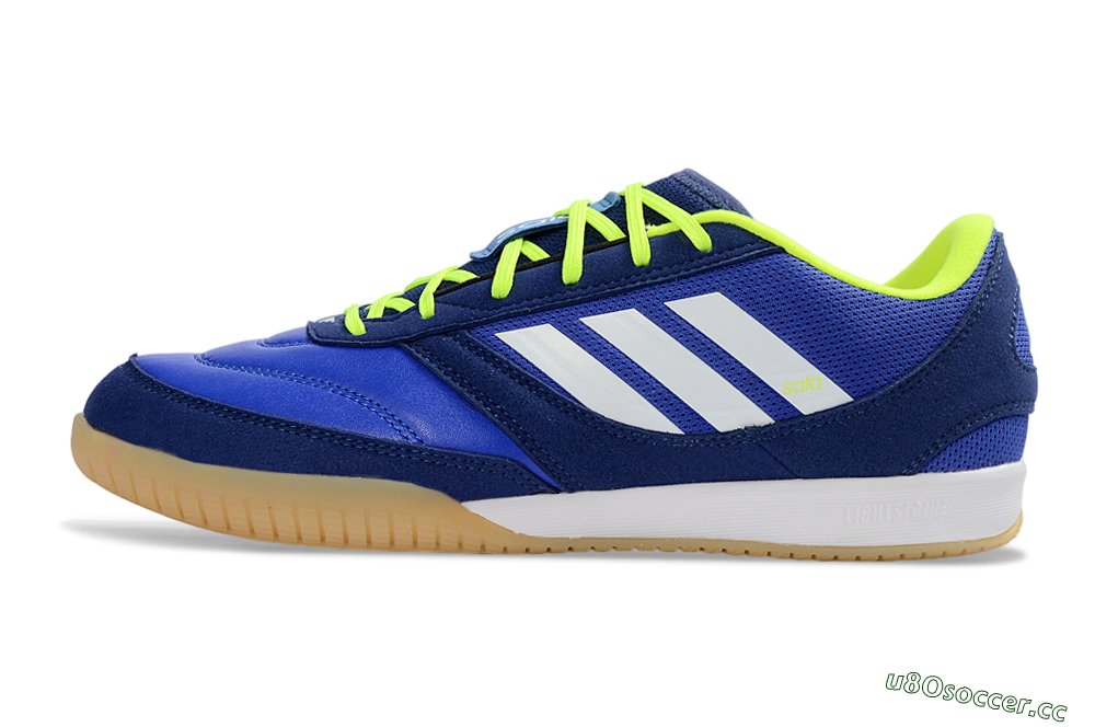 Men's Adidas Top Sala Competition 2 IC Indoor & Futsal Low-Tops Football Shoes - Blue/Vibrant Blue/Neon Yellow 0