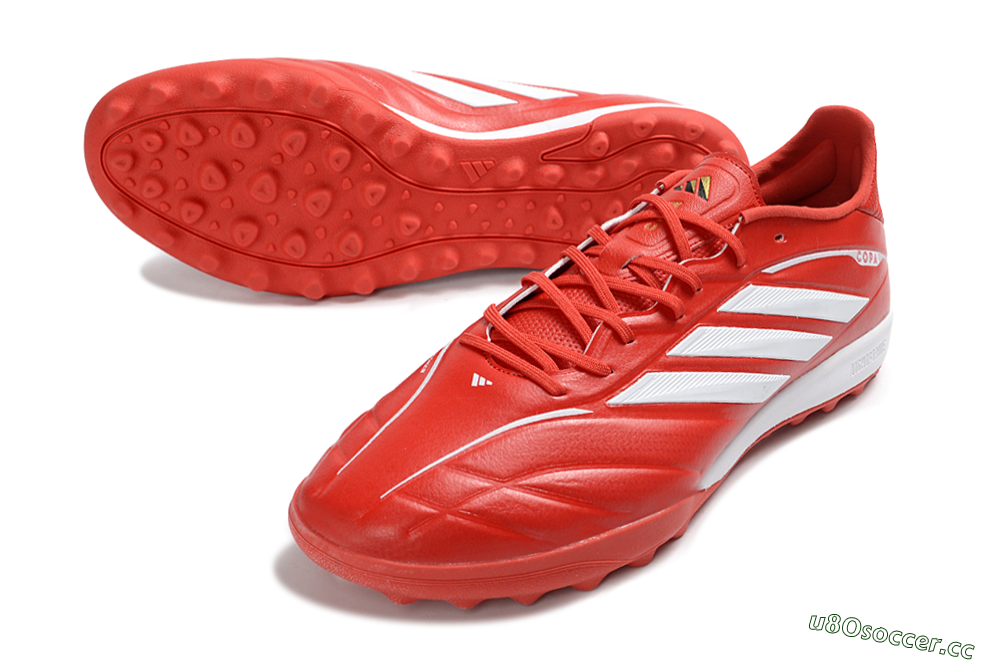 Men's Adidas Copa Gloro 3 TF Artificial Turf Low-Tops Football Shoes - Red/Bold Scarlet/White Burst 3