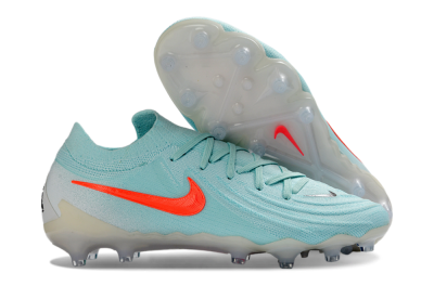 Men's Nike Phantom GX 2 Elite AG Artificial Grass Low-Tops Football Boots - Aqua/Coral Glow/Sky Blue