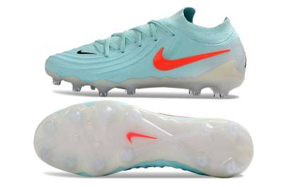 Men's Nike Phantom GX 2 Elite AG Artificial Grass Low-Tops Football Boots - Aqua/Coral Glow/Sky Blue