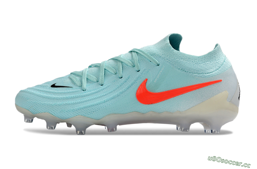 Men's Nike Phantom GX 2 Elite AG Artificial Grass Low-Tops Football Boots - Aqua/Coral Glow/Sky Blue 0