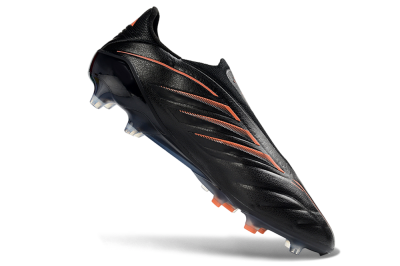 Men's Adidas Copa Pure 4 Elite FG Firm Ground Low-Tops Football Boots - Black/Electric Orange/Shadow Gray