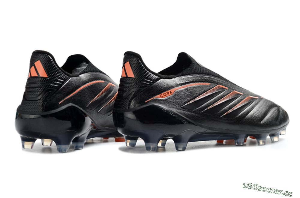Men's Adidas Copa Pure 4 Elite FG Firm Ground Low-Tops Football Boots - Black/Electric Orange/Shadow Gray 6