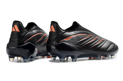 Men's Adidas Copa Pure 4 Elite FG Firm Ground Low-Tops Football Boots - Black/Electric Orange/Shadow Gray