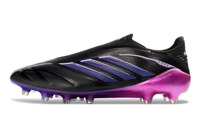 Men's Adidas Copa Pure 4 Elite FG Firm Ground Low-Tops Football Boots - Black/Midnight Purple/ Vibrant Pink