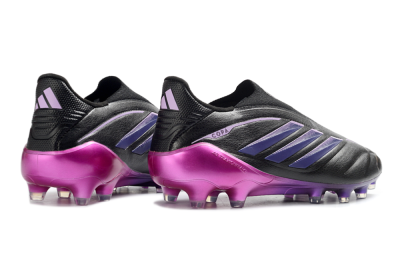 Men's Adidas Copa Pure 4 Elite FG Firm Ground Low-Tops Football Boots - Black/Midnight Purple/ Vibrant Pink