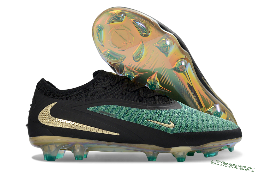 Unisex Nike Phantom 6 Elite Low FG Firm Ground Low-Tops Football Boots - Green/Electric Green/Black 2