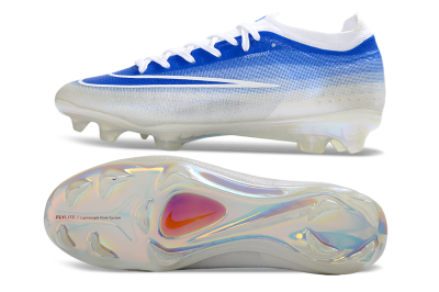 Unisex Nike Air Zoom Mercurial Vapor 17 Elite FG Firm Ground Low-Tops Football Boots - Blue/Sky Blue/White