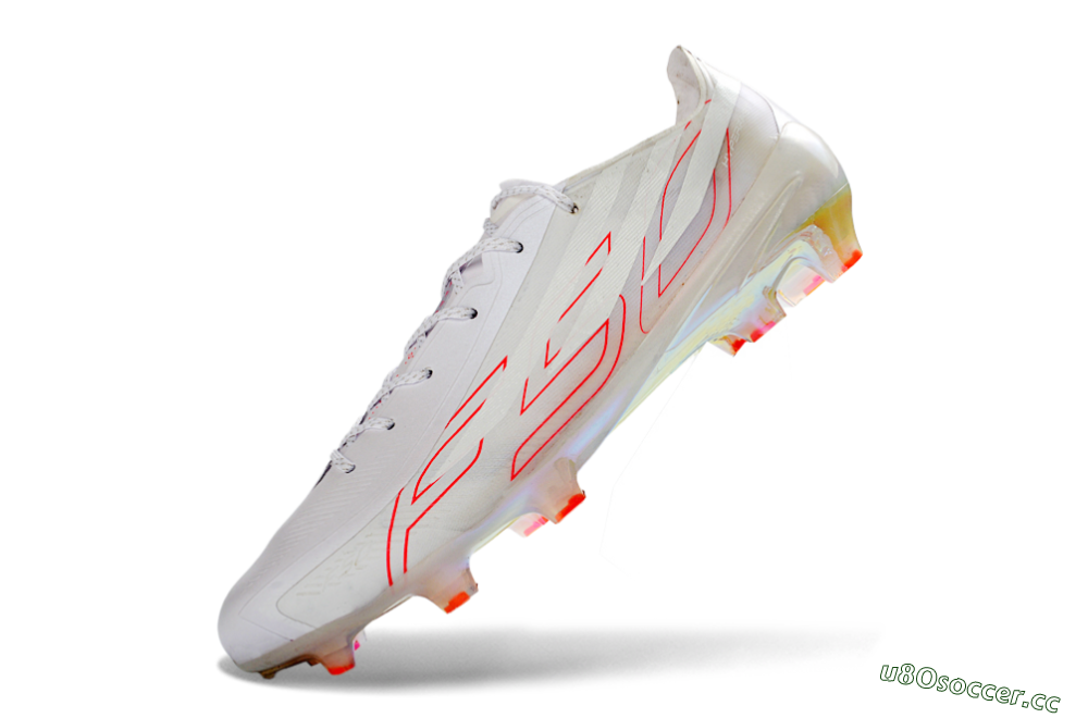 Unisex Adidas F50 Hyperfast 2026 World Cup FG Firm Ground Low-Tops Football Boots - White/Neon Pink/Crystal Clear 5