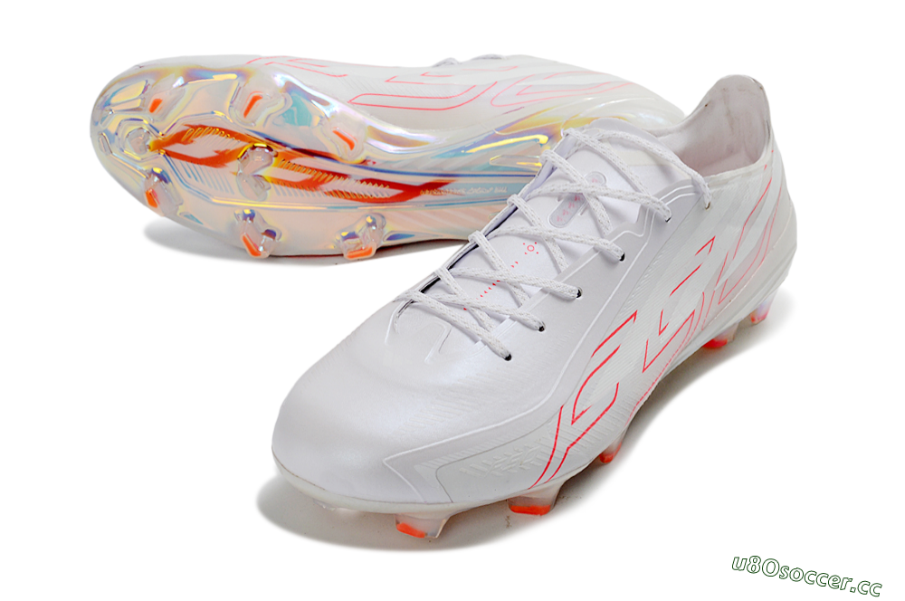 Unisex Adidas F50 Hyperfast 2026 World Cup FG Firm Ground Low-Tops Football Boots - White/Neon Pink/Crystal Clear 3