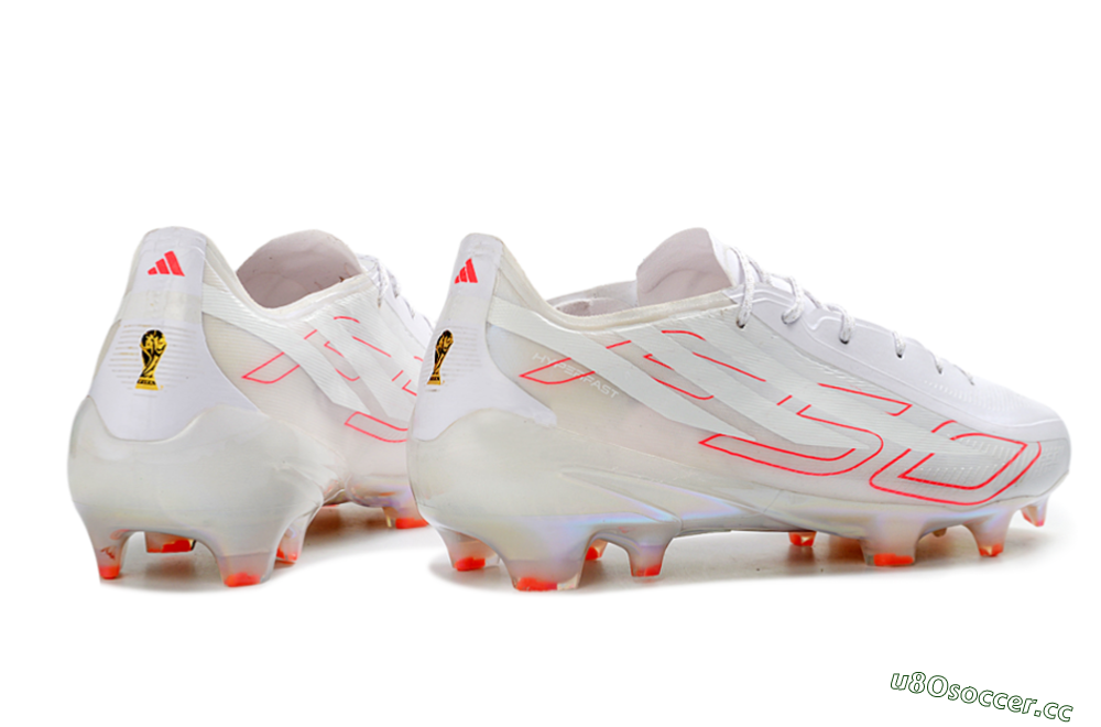 Unisex Adidas F50 Hyperfast 2026 World Cup FG Firm Ground Low-Tops Football Boots - White/Neon Pink/Crystal Clear 6