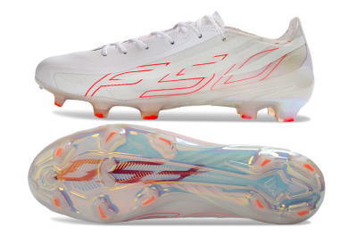 Unisex Adidas F50 Hyperfast 2026 World Cup FG Firm Ground Low-Tops Football Boots - White/Neon Pink/Crystal Clear