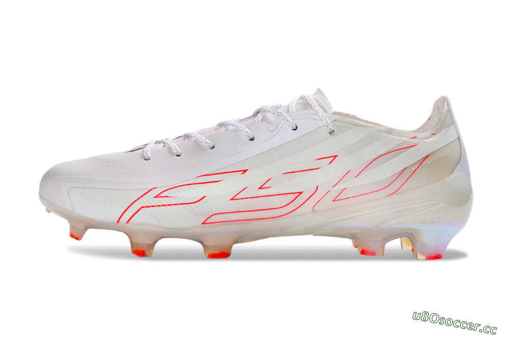 Unisex Adidas F50 Hyperfast 2026 World Cup FG Firm Ground Low-Tops Football Boots - White/Neon Pink/Crystal Clear 0