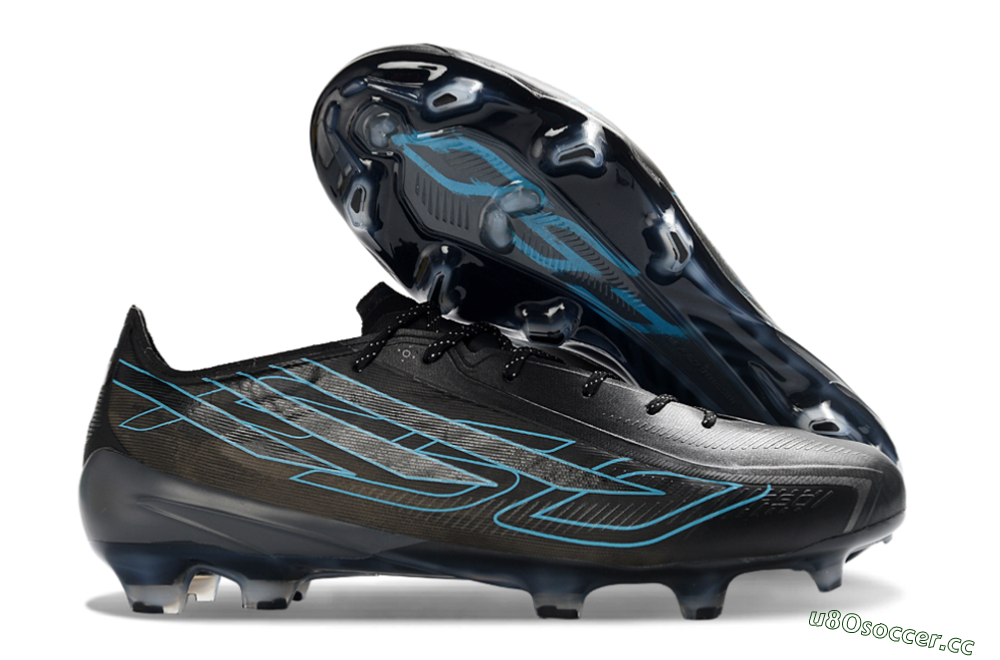 Unisex Adidas F50 Hyperfast 2026 World Cup FG Firm Ground Low-Tops Football Boots - Black/Electric Blue/Shadow Blue 2
