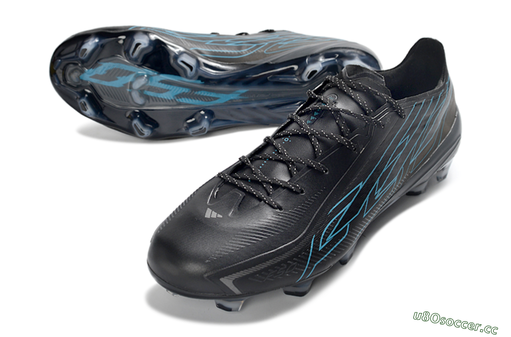 Unisex Adidas F50 Hyperfast 2026 World Cup FG Firm Ground Low-Tops Football Boots - Black/Electric Blue/Shadow Blue 3