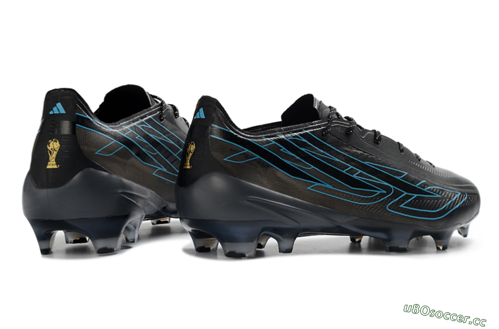Unisex Adidas F50 Hyperfast 2026 World Cup FG Firm Ground Low-Tops Football Boots - Black/Electric Blue/Shadow Blue 6