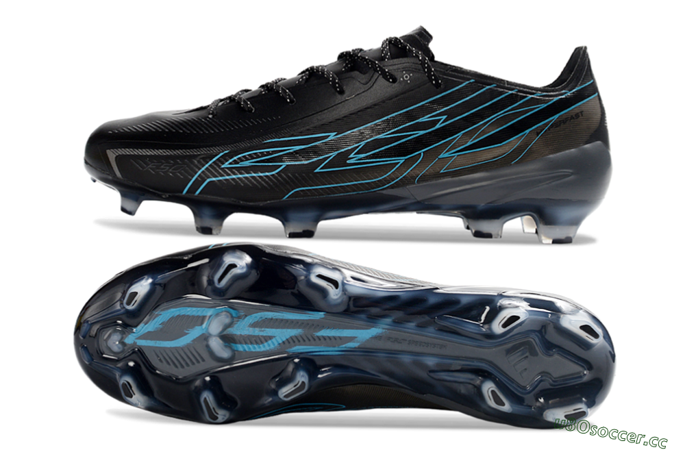 Unisex Adidas F50 Hyperfast 2026 World Cup FG Firm Ground Low-Tops Football Boots - Black/Electric Blue/Shadow Blue 1