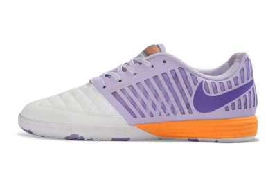 Unisex Nike Lunar Gato 2 IC Indoor & Futsal Low-Tops Football Shoes - Purple/Lavender Burst/Orange Accent
