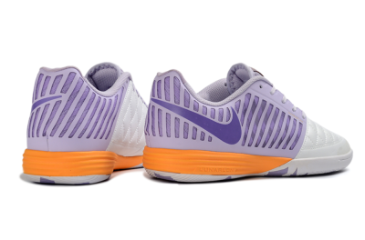 Unisex Nike Lunar Gato 2 IC Indoor & Futsal Low-Tops Football Shoes - Purple/Lavender Burst/Orange Accent