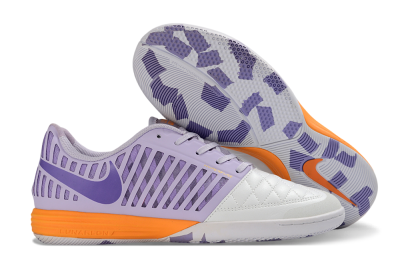 Unisex Nike Lunar Gato 2 IC Indoor & Futsal Low-Tops Football Shoes - Purple/Lavender Burst/Orange Accent