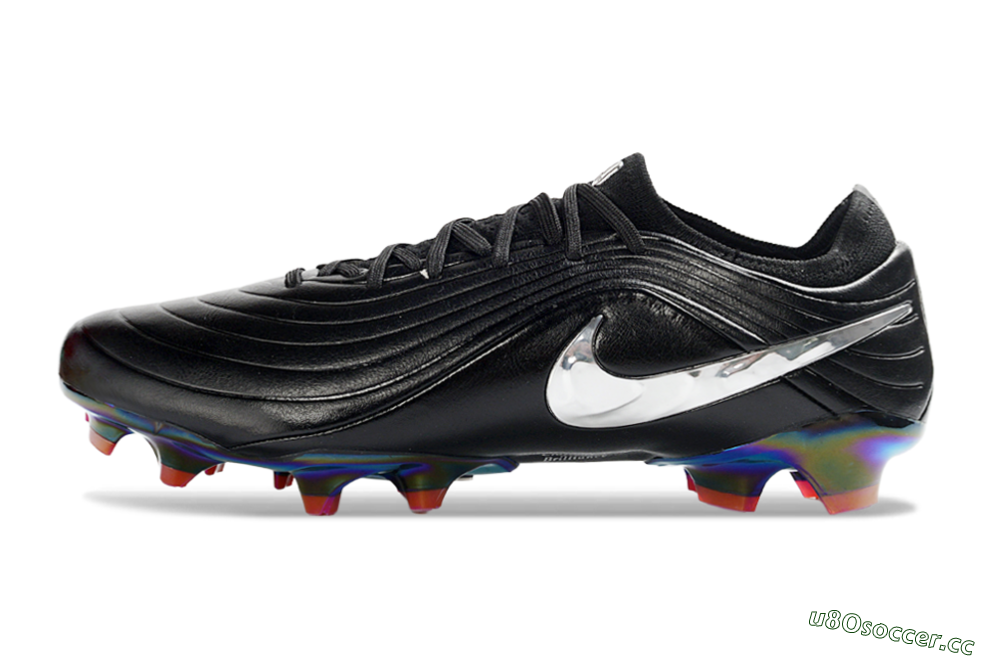 Unisex Nike Tiempo Legend 11 Elite FG Firm Ground Low-Tops Football Boots - Black/Metallic Silver/Rainbow 0