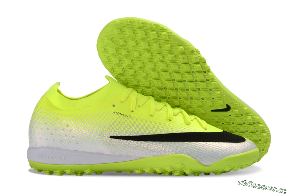 Unisex Nike Air Zoom Mercurial Vapor 17 Elite TF Artificial Turf Low-Tops Football Shoes - Yellow/Lime Green/Black 2